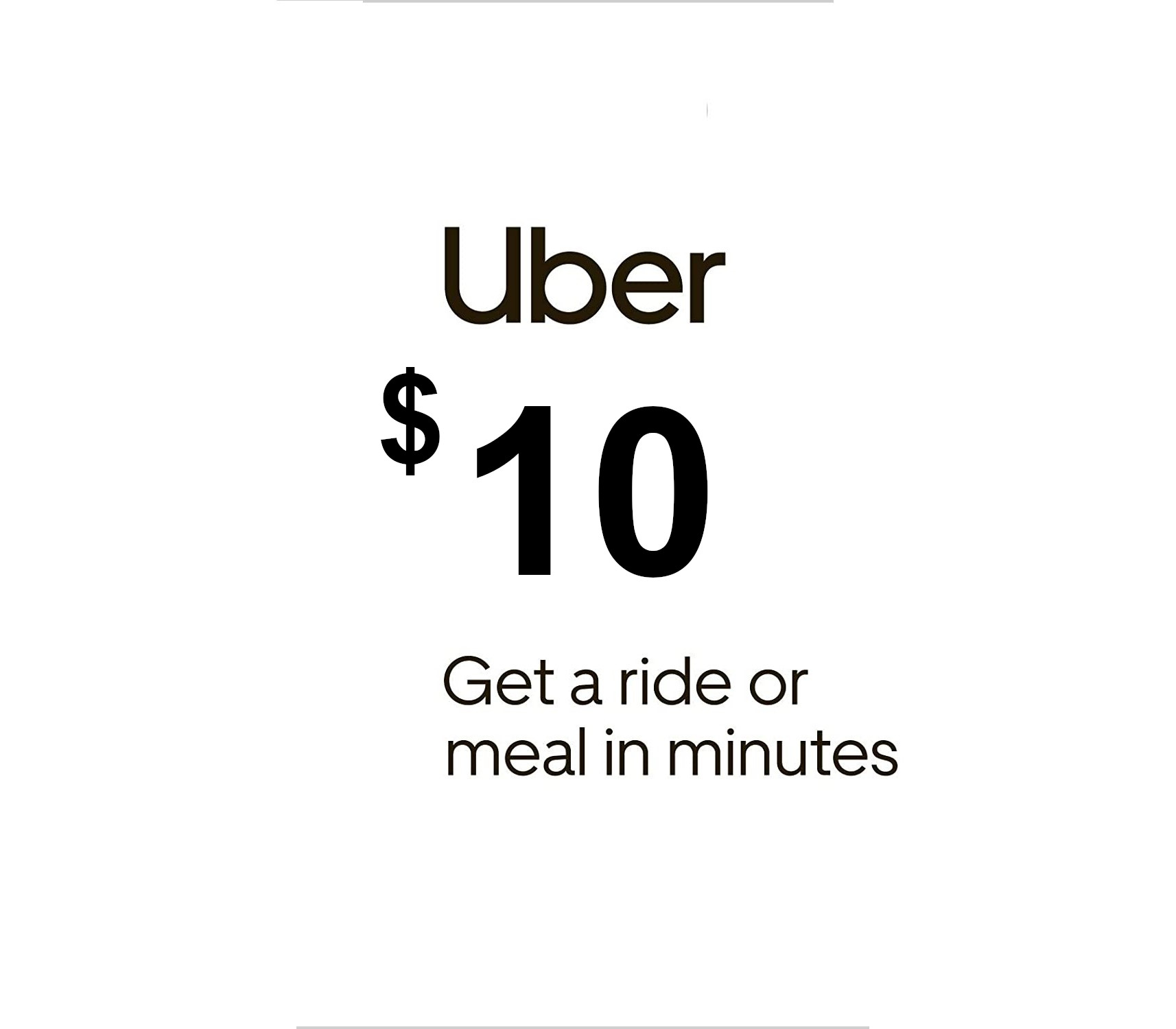 Uber $10 US Gift Card
